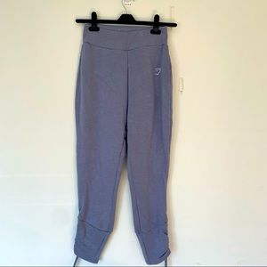 Gymshark Joggers Sweatpants light blue womens size medium M with ties at ankle